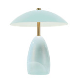 Elstead Poppy LED Akku-Tischleuchte dimmbar warmweiss 3W Hellblau Alu Stahl 27cm