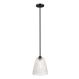 Elstead Windsor Pendel- und Deckenleuchte E27 Schwarz Stahl Facettenglas Ø25cm Made in UK