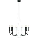 Elstead Brianna Kronleuchter 9-flammig E14 Schwarz Stahl Ø76cm
