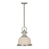 Elstead Parker Place Hängeleuchte E27 41cm Gebürsteter Stahl