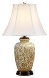 Elstead Goldthistle Tischleuchte E27 Gold Weiß, Made in UK