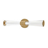 Elstead Elin LED Bad-Wandleuchte dimmbar IP44 warmweiss 22W Messing lackiert 58cm