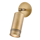Elstead Pratt LED Außenwandstrahler GU10 IP44 schwenkbar Heritage-Messing Alu Klarglas 32cm