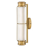 Elstead Saylor LED Bad-Wandleuchte dimmbar IP44 warmweiss 19W Heritage-Messing Stahl Opalglas 43cm