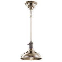 Elstead Cobson Hängeleuchte E27 19cm Mini Naturmessing