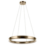 Elstead Larousse LED Pendelleuchte dimmbar warmweiss 110W Champagnerbronze Stahl Ø100cm