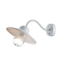 Elstead Klampenborg Außen-Wandleuchte Sensor E27 26cm Weiss Silber IP44