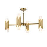 Elstead Marvele Kronleuchter E14 8-fach Gealtertes Messing Opal