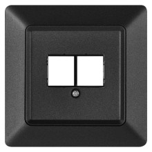 Emos Installationszubehör für 2x RJ45 doppelt Anthrazit A6004.9