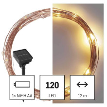 Emos LED Solar-Lichterkette 0,1W warmweiss Akku IP44 D3ZW01