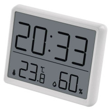 Emos Digitales Thermometer mit Hygrometer Funk-Sensor Wecker Datum E6210