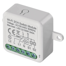 Emos GoSmart Schaltmodul IP-2102SW WiFi 2-Kanal mit N-Draht H5106