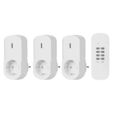 Emos Steckdosenadapter mit Fernbedienung bis 4 Steckdosen 25m P0069