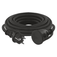 Emos Verlängerungskabel Außen 5m 1,5mm² Schwarz Gummi IP44 P01805