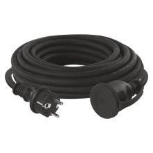 Emos Verlängerungskabel Außen 10m 2,5mm² Schwarz Gummi IP44 P01810R