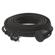 Emos Verlängerungskabel Außen 20m 1,5mm² Schwarz Gummi IP44 P01820