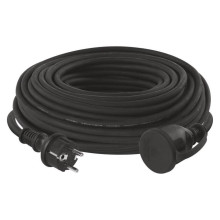 Emos Verlängerungskabel Außen 30m 1,5mm² Schwarz Gummi IP44 P01830