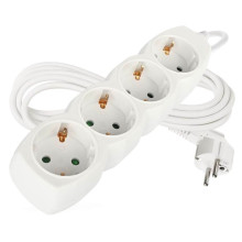 Emos Verlängerungskabel 4-fach 3m Weiß PVC P0423R