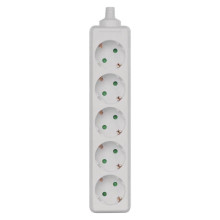Emos Steckdosenadapter 5-fach ohne Kabel Weiß P0520