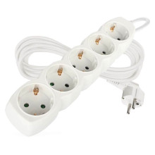 Emos Steckdosenleiste 5-fach 5m Weiß PVC P0525R