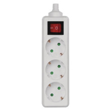 Emos Steckdosenadapter 3-fach ohne Kabel mit Schalter Weiß P1320