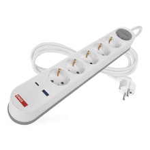 Emos Steckdosenleiste 5-fach mit Schalter USB-A+USB-C Schnellladen 3m P1523FC