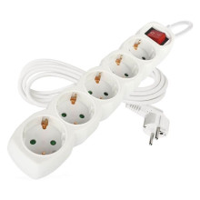 Emos Steckdosenleiste 5-fach mit Schalter 3m Weiß PVC P1523R