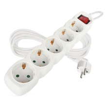 Emos Steckdosenleiste 5-fach mit Schalter 5m Weiß PVC P1525R