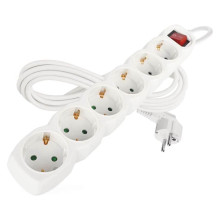 Emos Steckdosenleiste 6-fach mit Schalter 3m Weiß PVC P1623R
