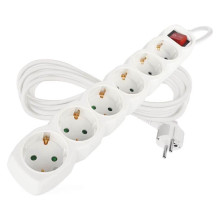 Emos Steckdosenleiste 6-fach mit Schalter 5m Weiß PVC P1625R