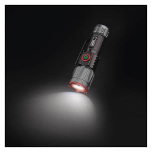 Emos LED Akku-Taschenlampe 300lm Schwarz Metallicgrau Aluminium P3120