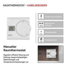 Emos Raumthermostat manuell verkabelt 5-30°C 0,4°C Hysterese P5603R