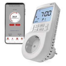 Emos Steckdosenthermostat GoSmart 2in1 WiFi digitale Zeitschaltuhr Schutzkontakt P56601SH