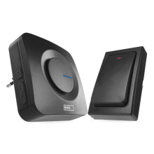 Emos Funkklingel netzbetrieben batterielose Taste 180m Schwarz P5729B