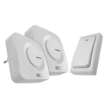 Emos Funkklingel netzbetrieben batterielose Taste 180m 6 Tasten P5731