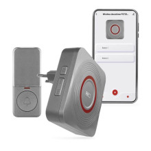Emos Funkklingel GoSmart WiFi Schwarz/Silber 150m bis 8 Tasten P5735SS