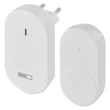 Emos Funkklingel batterielose Taste 38 Melodien Weiß P5739W