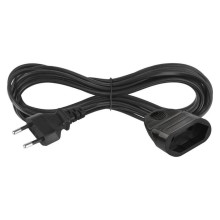 Emos Verlängerungskabel Typ E 5m 2,5A Schwarz PC01305