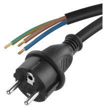 Emos Anschlussleitung Gummi/Neopren 3x1mm² 3m H05RN Schwarz S03130N