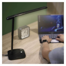 Emos LED Schreibtischleuchte 7,2W CCT warm-/neutral-/tageslichtweiss 2700K/4000K/6500K Schwarz 37x34cm Z7619B