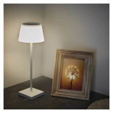 Emos LED Schreibtischleuchte 4W CCT warm-/neutralweiss 3000K/4000K/5000K Akku IP44 Weiß 33x13cm Z7630W