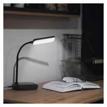 Emos LED Schreibtischleuchte 12W CCT warm-/neutral-/tageslichtweiss 3000K/4000K/6500K Schwarz 30cm Z7638B