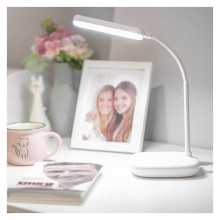 Emos LED Schreibtischleuchte 12W CCT warm-/neutral-/tageslichtweiss 3000K/4000K/6500K Weiß 30cm Z7638W