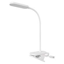 Emos LED Klemmleuchte 6,5W CCT warm-/tageslichtweiss 3000K/6500K dimmbar Weiß Z7643W