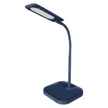 Emos LED Schreibtischleuchte 9,2W CCT warm-/tageslichtweiss 3000K/6000K dimmbar Blau 15,5x15,5cm Z7644BL