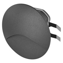 Emos LED Orientierungsleuchte Adel 2,5W warmweiss 2700K IP65 Grau Aluminium Ø8cm ZCA0313