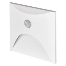 Emos LED Orientierungsleuchte Adel 2,5W warmweiss 2700K Bewegungsmelder IP65 Weiß Aluminium ZCD0123