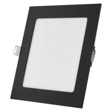 Emos LED Einbaustrahler Nexxo 12,5W CCT warm-/neutralweiss 3000K/3500K/4000K Schwarz Aluminium 17x17cm ZD2333
