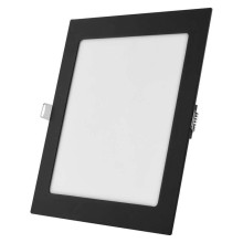 Emos LED Einbaustrahler Nexxo 18W CCT warm-/neutralweiss 3000K/3500K/4000K Schwarz Aluminium 22,5x22,5cm ZD2343