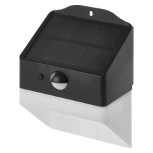 Emos LED Solar-Fluter Lunis 220lm neutralweiss 4000K Bewegungsmelder Akku IP65 Schwarz 14x10cm ZG151S